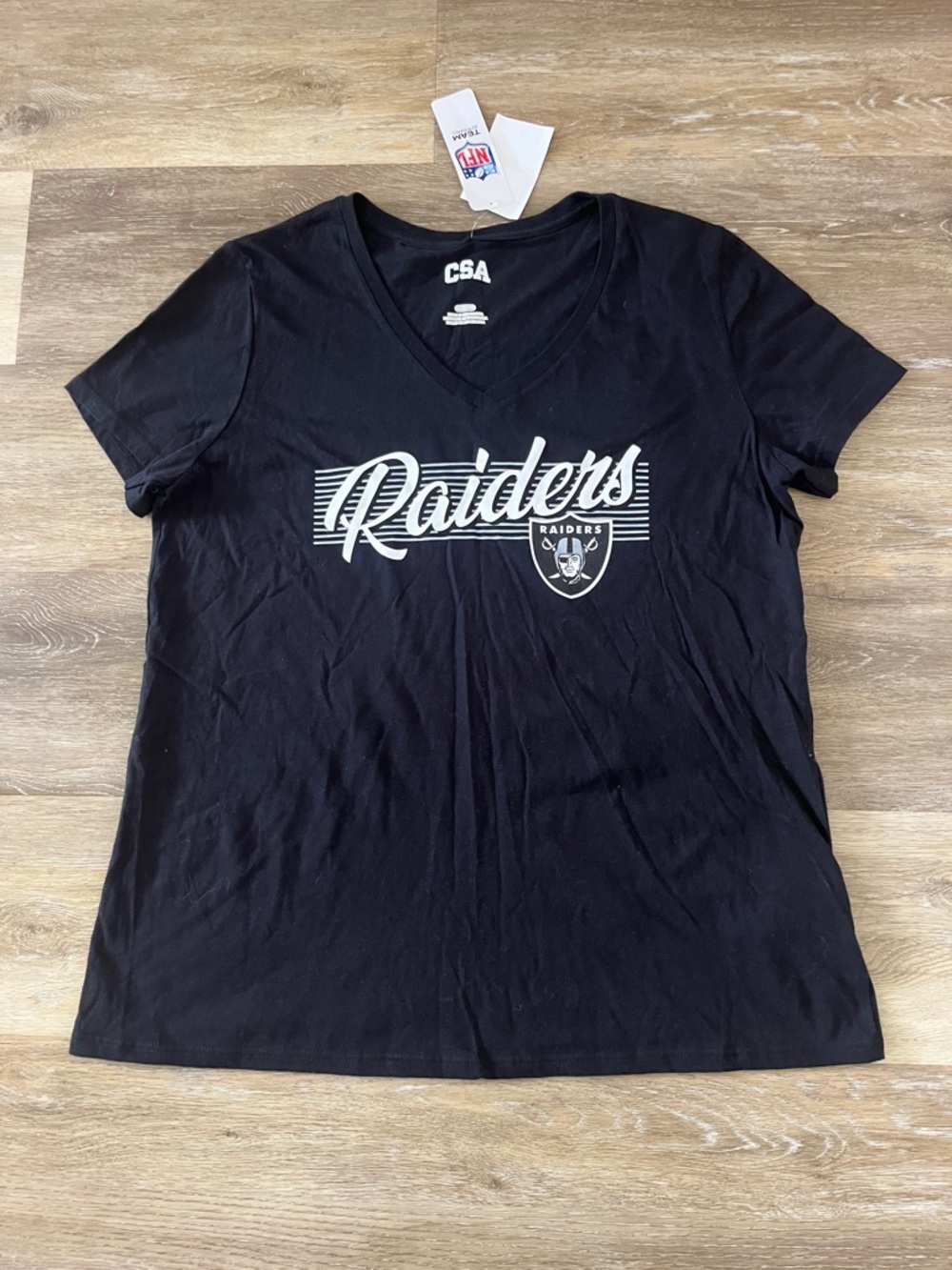 NWT CSA NFL Las Vegas Raiders Women’s Graphic T-Shirt Black Size XL